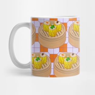 Dim Sum Funky Hong Kong Street Food with Lilac and Orange Tile Floor - Pop Art Mug